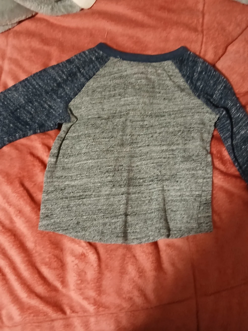 Old Navy Boys Long-Sleeve Henley Top - Red/Charcoal & Blue/Gray Set